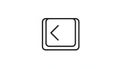 Minimalist Back Arrow Icon in Rounded Square Button Royalty Free Stock Photo