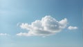 Minimalist background with a tranquil, pale blue sky and a solitary, wispy cloud. Royalty Free Stock Photo