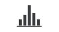 Simple bar chart icon representing growth and data analysis in a clean design Royalty Free Stock Photo