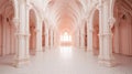 Minimalist Baroque Architecture: A Surreal Landscape Of Pink Cathedral Arches