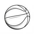 Minimalist Basketball Ball Coloring Pages With Fisheye Effects