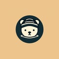 Minimalist Bear Logo With Sympathetic Expression