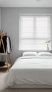 Minimalist Bedroom Interior with Natural Light and Modern Decor Royalty Free Stock Photo