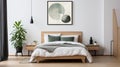 Minimalist Bedroom with Sleek Black and White Decor