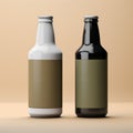 Minimalist Beer Bottle Mockup In Danish Golden Age Style