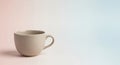 Minimalist Beige Coffee Mug on Gradient Background Royalty Free Stock Photo