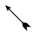 Black Up-Left Arrow Icon on White Background Royalty Free Stock Photo