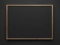 Minimalist Black Board with Light Wood Frame Royalty Free Stock Photo