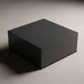 Minimalist black box on plain surface Royalty Free Stock Photo