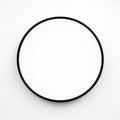 Minimalist Black Circle Plate On White Background