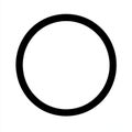Minimalist black circle on white background symbolizing unity and simplicity Royalty Free Stock Photo