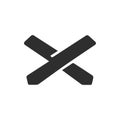 Minimalist Black Cross Icon for UI Web and Graphic Design Projects Royalty Free Stock Photo
