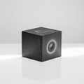 Minimalist Black Cube Security Camera on White Royalty Free Stock Photo