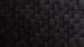 Minimalist Black 3D Rectangle Blocks Conceptual Tech Dark Gray Abstract Background