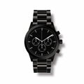 Minimalist Black Dial Watch With Sleek Metallic Finish