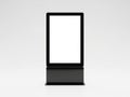 Minimalist black frame display stand against white background Royalty Free Stock Photo