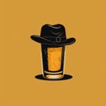 Minimalist Black Hat German Hefeweizen Illustration