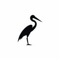 Minimalist Black Heron Silhouette: Personal Iconography For Graphic Design