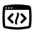 Programming Code Window Icon Royalty Free Stock Photo