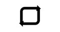 Continuous Loop Square Arrows Icon Royalty Free Stock Photo