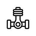 Piston and Connecting Rod Engine Part Line Icon Royalty Free Stock Photo