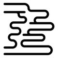 Minimalist black lines creating flowing abstract pattern
