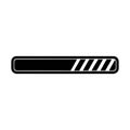 Black and White Loading Bar Progress Indicator Icon Royalty Free Stock Photo