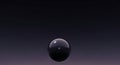 Minimalist black orb reflecting light in darkness Royalty Free Stock Photo