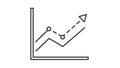 Business Growth Line Graph Icon Royalty Free Stock Photo