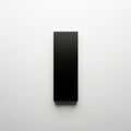 Minimalist black rectangle against white background Royalty Free Stock Photo