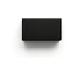 Minimalist black rectangular object casting a shadow on a white background Royalty Free Stock Photo