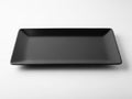 Minimalist black rectangular serving tray on white background Royalty Free Stock Photo