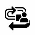 User Exchange and Data Flow Process Icon Royalty Free Stock Photo