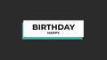 Modern and minimalist Happy Birthday card with black and white design