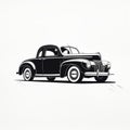 Minimalist Black And White Ford: A Unique Character Design Royalty Free Stock Photo