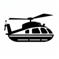 Minimalist Black And White Helicopter Icon Inspired By Konica Auto S3 Royalty Free Stock Photo