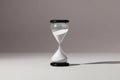 Minimalist Black And White Hourglass On A Gradient Backdrop. Generative AI