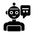 AI Chatbot Robot with Speech Bubble Icon Royalty Free Stock Photo