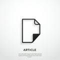 A minimalist black and white icon Royalty Free Stock Photo