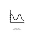 Abstract Wave Line Graph Icon Royalty Free Stock Photo