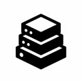 Stack of Servers Icon Royalty Free Stock Photo