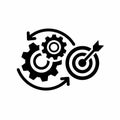 Workflow Process and Target Achievement Icon Royalty Free Stock Photo