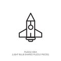 Rocket Puzzle Piece Idea Icon Royalty Free Stock Photo