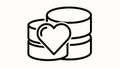 Love Data Database Icon Royalty Free Stock Photo
