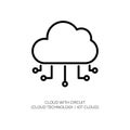 Cloud Computing Circuit Icon Royalty Free Stock Photo
