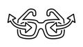 Optical Flow Eyeglasses Icon Royalty Free Stock Photo