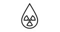 Minimalist Black and White Nuclear Radiation Symbol on White Background Royalty Free Stock Photo