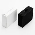 Minimalist black and white rectangular boxes Royalty Free Stock Photo