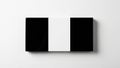 Minimalist black and white rectangular object on a white background Royalty Free Stock Photo