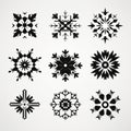 Minimalist Black And White Snowflake Vector Art